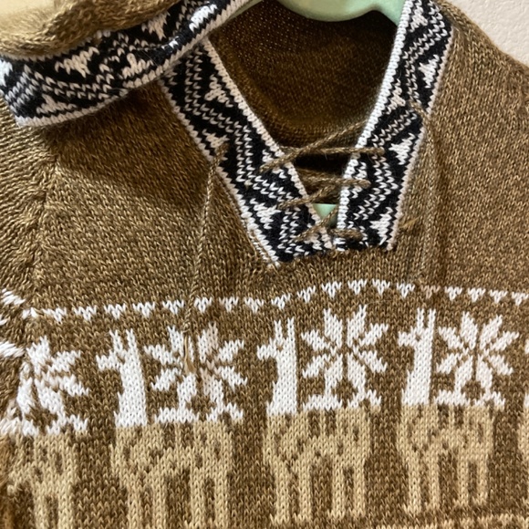 Women Small Gorgeous Handmade Artisan Hoodie Sweater Alpaca Mountain Village Sou - Picture 3 of 4